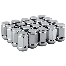 DCVAMOUS 20 PC 1/2"-20 Lug Nuts Chrome 19mm Hex Compatible with Jeep Ford-Dodge-Lincoln 5 Lug Aftermarket Wheels 1/2" Lugnuts 1.38" Tall Cone Seat with Key for Wrangler Grand Cherokee Explorer Ranger