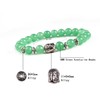 JOYA GIFT Natural Green Aventurine 8MM Round Beads Buddha head