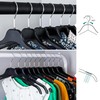 HANGERWORLD 20 Pack Strong Black Plastic Garment Coat Hangers for
