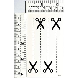 Mini Tattoos 2 Sheets Scissors Cut Dash Temporary Tattoo Fashionable Cartoon Stickers Fake Make up Body Art Tattoo Waterproof for Man Women Teens (12)
