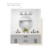 Cargifak LED Crystal Bathroom Light Fixtures, 3-Light Vanity Lights, Bathroom