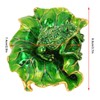 Lotus Leaf Frog Jewelry Box Hand Painted Innovative Metal Jewelry