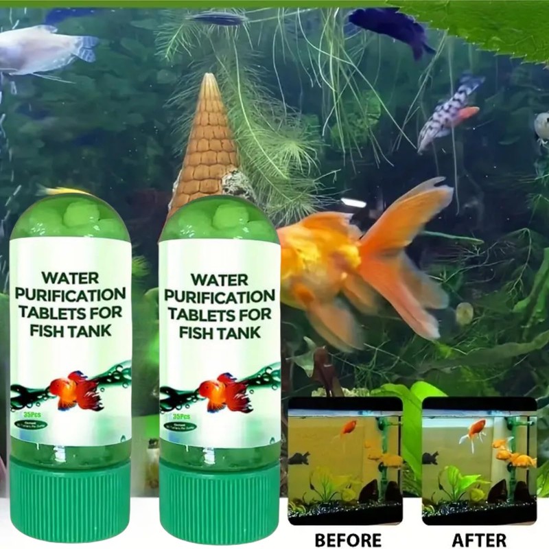 3PCS Powerful Aquarium Water Purification Tablet,Fast Water Purification,Portable Aqua Water
