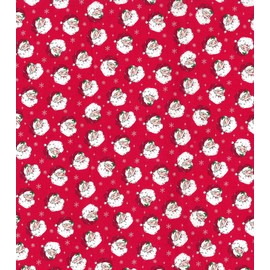 Santa Claus Red Glitter Fabric Hair Scrunchie Handmade by Scrunchies by Sherry