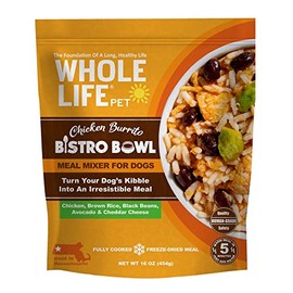 Whole Life Pet Human Grade Meal Mixer – Food Topper for Dogs. Whole Food Ingredients. Protein Rich and All Natural. Picky Eaters. Chicken Burrito Bowl