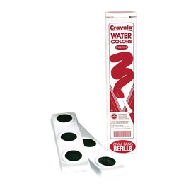 Crayola Black Watercolor Paint, Oval Pan Paint Refills, School Supplies (53-1205-051)