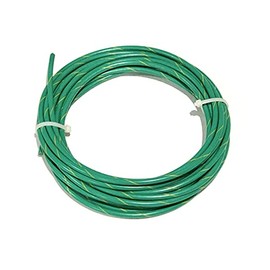 ACDC Wire and Supply MTW 8 AWG Gauge Green with Yellow Stripe Stranded Copper SGT Primary Ground Power Wire Made in USA (50 FT)