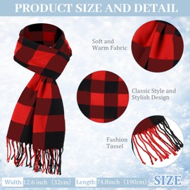 12 Pcs Winter Warmer Set Including Knit Beanie Hat Long Scarf Touch Screen Gloves for Men Women