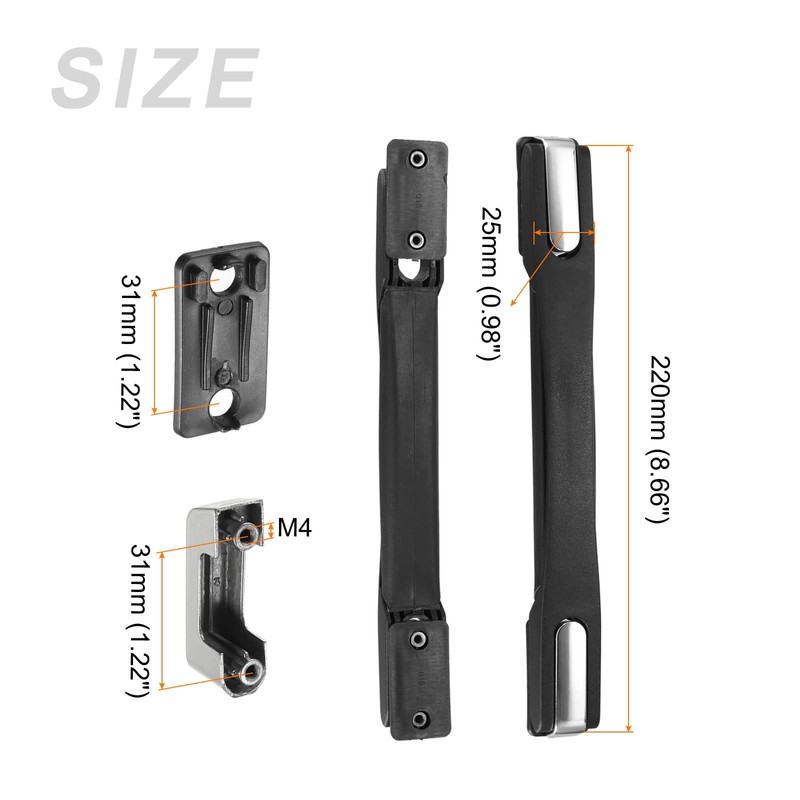 METALLIXITY Luggage Handle Replacement (220mm/8.66") 1Pcs, Plastic Spare Strap Handle