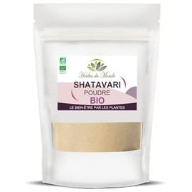 Herbes du Monde – Bio-Shatavari-Pulver – Der Verbündete des weiblichen Wohlbefindens – Premium-Qualität, 100% rein und vegan – 1 Beutel mit 200 g AB-zertifiziert