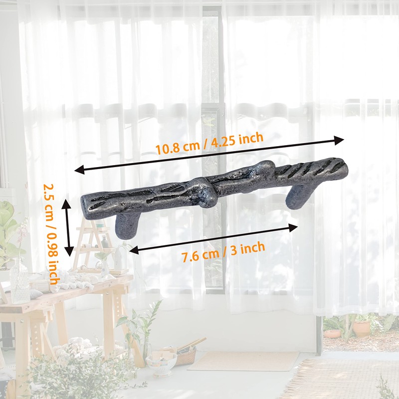 AuRiver 6 pcs Tree Branch Cabinet Handles Twig Branch Cabinet