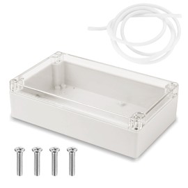 Waterproof IP65 Empty Enclosure, Pack of 1 Electronic Enclosure Box, 200 x 120 x 75 mm Plastic Housing with Transparent Cover, Universal Project Housing, Junction Box