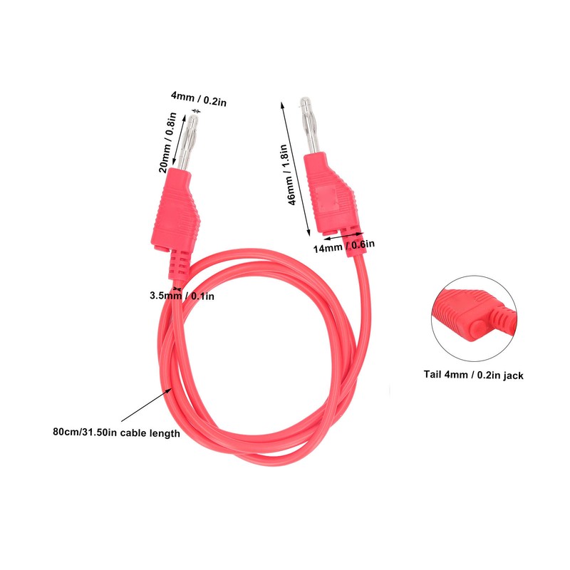 Banana to Banana Plug Test Leads Soft Stackable 4MM Banana