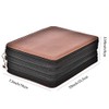 Becho Multifunction Zipper Soft Leather Pencil Case with Multi-Layer Zipper