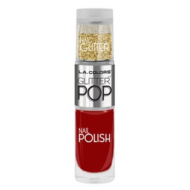 L.A. COLORS Glitter Pop Nail Polish, Star Struck-Red, 0.17 Fluid Ounce