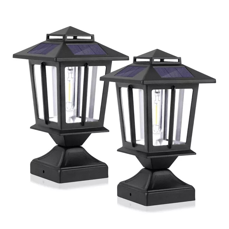 SmartYard Metal Solar Post Lights 4X4 Outdoor, Waterproof Fence Post
