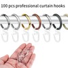 High-quality clip-on hooks with 6 mm eyelet crystal clear folding