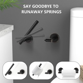 Toilet Paper Holder & Towel Ring Wall Mount, Oil Rubbed Bronze SUS 304 Stainless Steel Bathroom Hardware Set with Pivoting Toilet Paper Roll Holder Wall Mount for Bathroom