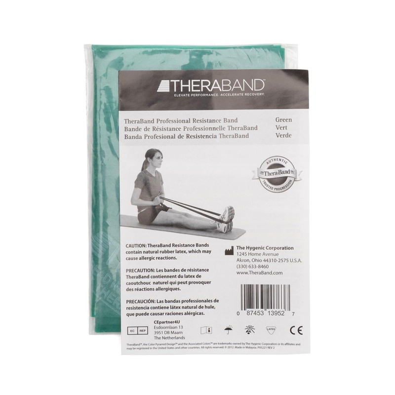 THERABAND Professional Latex Resistance Bands, Individual 6 Ft Elastic Band