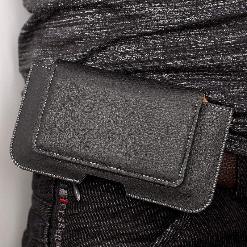 DFV mobile - Leather Horizontal Belt Case with Card Holder