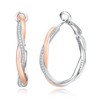 HEEYA Hoop Earrings Sterling Silver 925 Earrings Women's 18K Gold-Plated