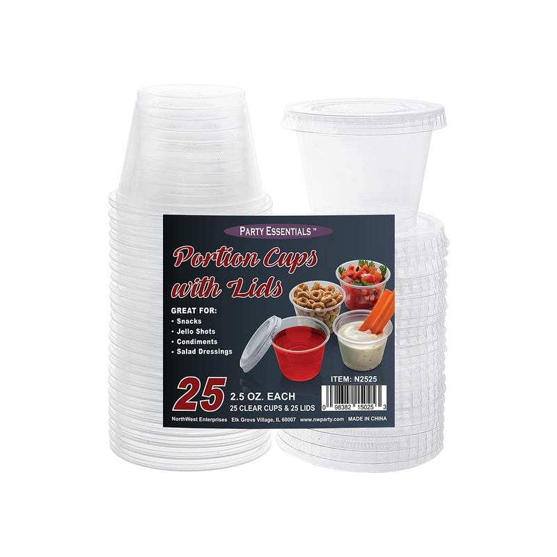 Party Essentials N2525 Plastic Cup, 25-Count, Multicolor, 25 Count