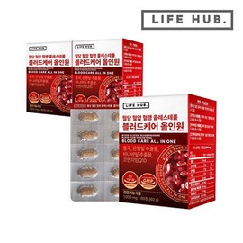 Life Hub [Life Herb] Life Herb Blood Sugar Blood Pressure Blood Cholesterol Blood Care All-in-one 3 boxes (1,000 mg x 180 tablets) 3-month supply None / [라이프허브]라이프허브 혈당 혈압 혈행 콜레스테롤 블러드케어 올인원 3박스(1,000mg x 180정) 3개월분 없음