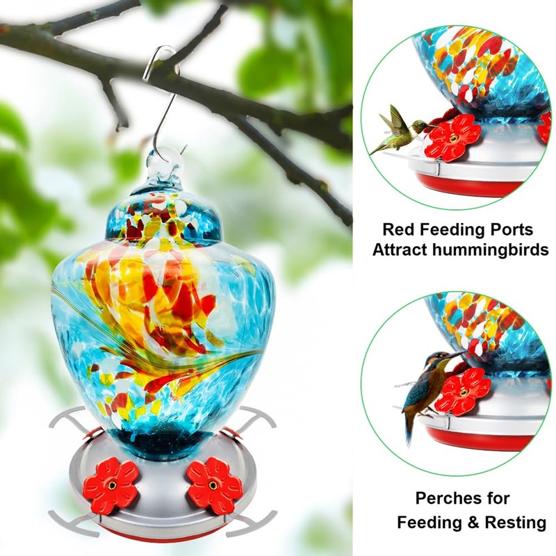 REZIPO Hummingbird Feeder Bottom Base Replacement Accessories (2)
