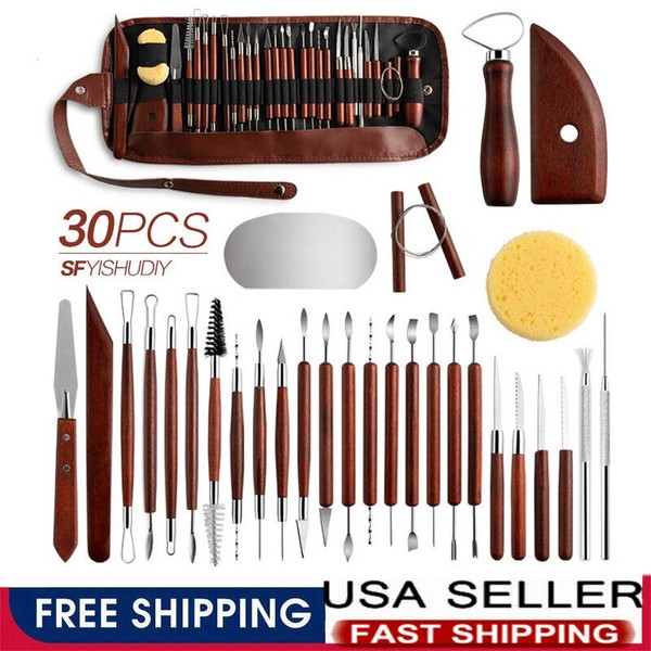 Unbranded Clay Pottery Tool Sculpting Kit Carving Polymer Modeling Ceramic