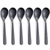 FULLYWARE Demitasse Espresso Spoon, Matte Black, Stainless Steel, Satin Coffee