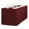 LinenTablecloth 4 ft. Fitted Polyester Tablecloth Burgundy