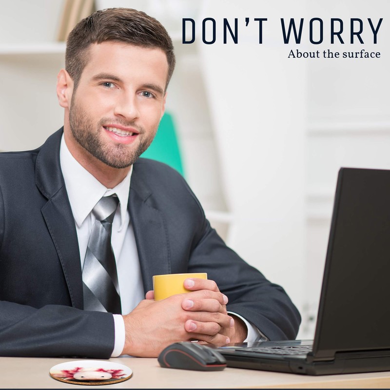 1 x Axolotl Aquarium Dragon Fish - Round Coaster Kitchen