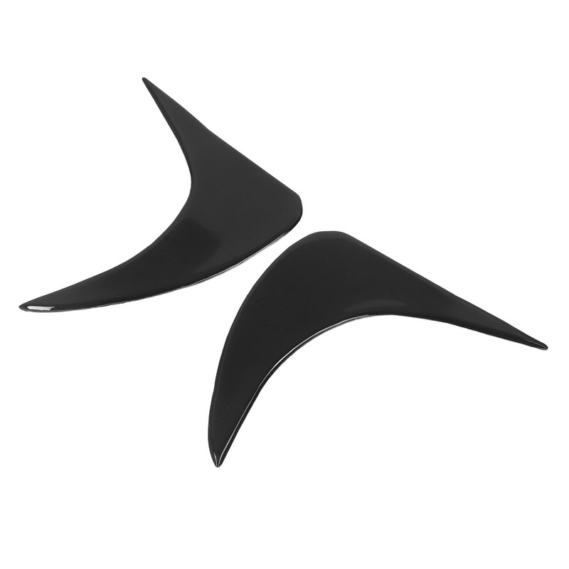 2pcs Headlight Eyebrow Black Decorative Eyelid Cover Trim Replacement for