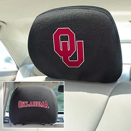 University of Oklahoma Embroidered Head Rest Cover Set - 2 Pieces