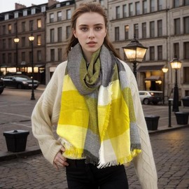 $3 Each Thick and Quality Scarf for Women and Girls, Trendy and Skin-Friendly, Fall/Winter Fashion Accessories - Color: JJ1507123B-47-Ca8
