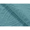 Chezmoi Collection Austin 3-Piece Oversized Bedspread Coverlet Set (Queen, Turquoise)