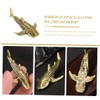 CORHAD Brass Shark Ornament Unique Desktop Decoration Small Shark Sculpture