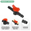 M METERXITY 4 Pack Barb Ball Valve for 5/8" Drip