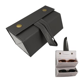 Aninako Glasses Case Stand, Multiple Storage, Sunglasses, Eyeglass Stand, Wall Hanging, Storage, Sunglasses Storage, Glasses Case, Sunglasses, Glasses Stand, PU Leather, Foldable, Convenient to Carry,