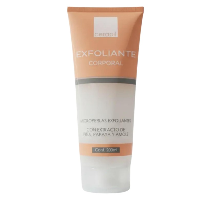 Gel exfoliante corporal micro perlas con extractos orgánicos naturales