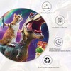 Miyotaa Funny Cat Dinosaur Shower Curtain Set 60Wx71H Inches Hilarious