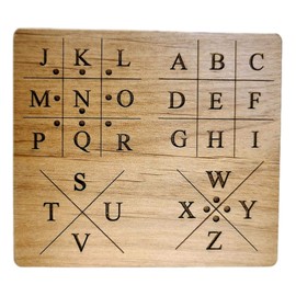 Pigpen Grid Key Panel for Escape Rooms