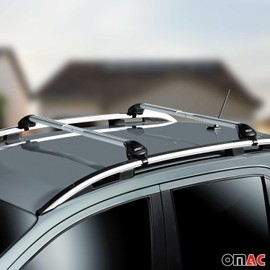 OMAC Roof Rack Cross Bars for Ram ProMaster City 2015-2022 Alu Silver Grey 2X