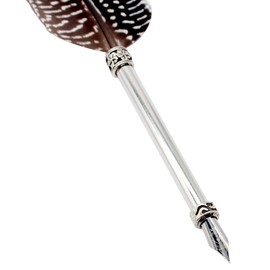 Gullor Vintage Feather Quill Pen, Nuture Feather Dip Pen with Gift Box, Black & White