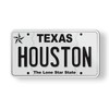 Houston Texas State License Plate Style Magnet for Car Fridge
