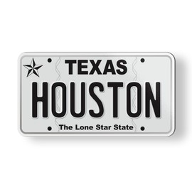 Houston Texas State License Plate Style Magnet for Car Fridge Locker Metal Door - 3.5"