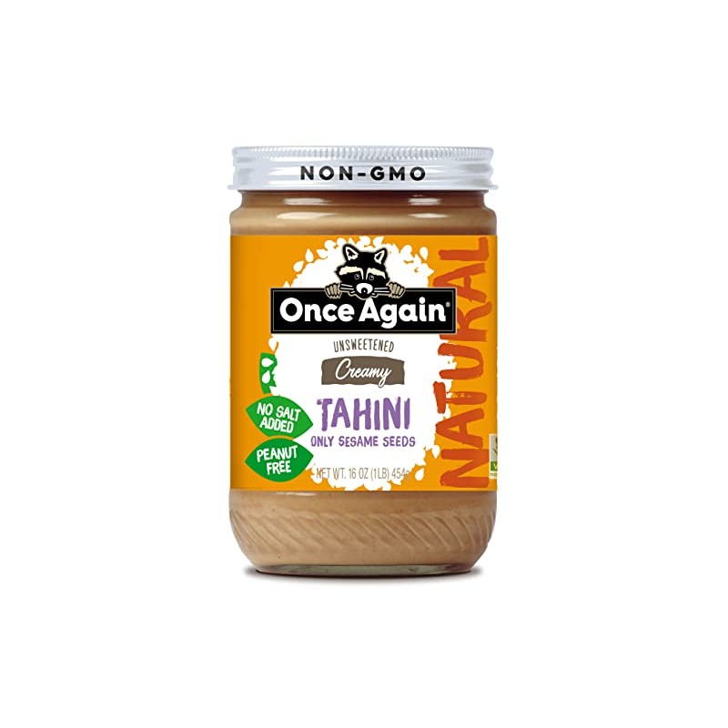 Once Again Natural Sesame Tahini - Salt Free, Unsweetened -