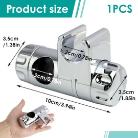 Shower Holder Hand Held Shower Head Holder 25mm Adjustable Shower Rail Holder ABS Chrome Plated 360 Degree Rotation