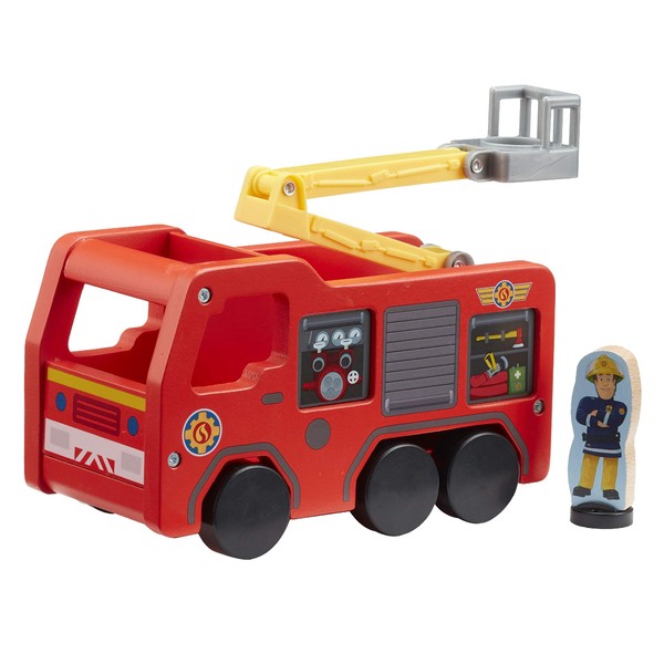 Fireman Sam Wooden Jupiter Free-Wheeling, Eco-friendly, FSC Wood Sustainable Pre-School