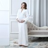 BIFINI Unisex Luxury Sherpa Bathrobe Full Length Zip Up Housecoat